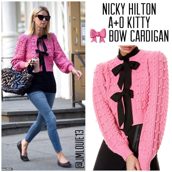 Alice Olivia Kitty Puff Sleeve Bow 